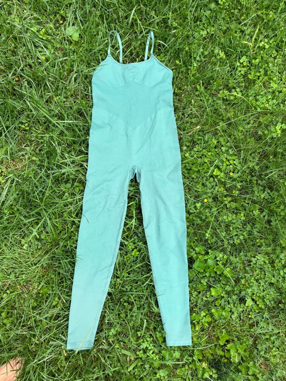 PINK Victoria's Secret Green One-Piece Bodysuit